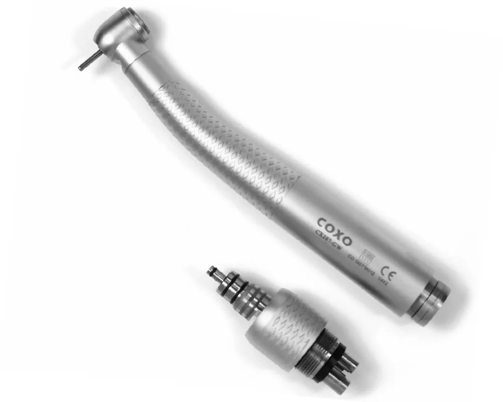 Турбинный наконечник COXO CX207-GW с фиброоптикой, с быстросъемным переходником тип W&H — Турбинные наконечники
