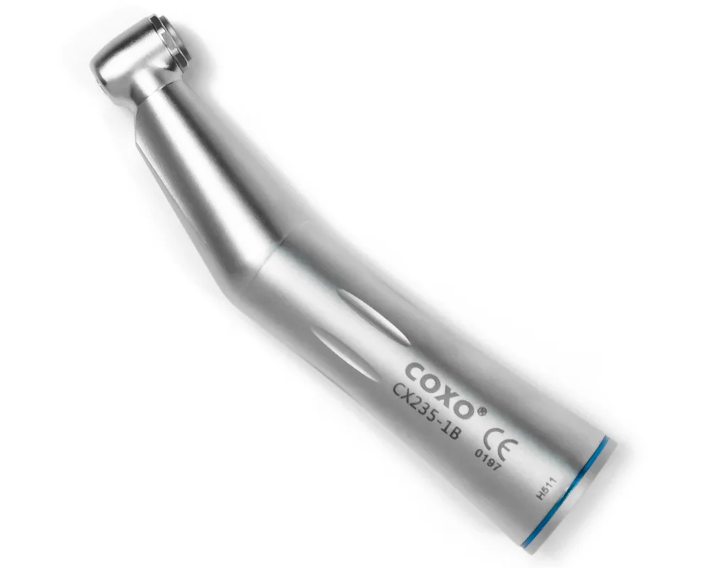 Угловой наконечник - CX235-1B, 1:1, без света, со стандартной головкой, с кнопочной фиксацией бора, с внутренним охлаждением, с одноточечным спреем — Угловые наконечники